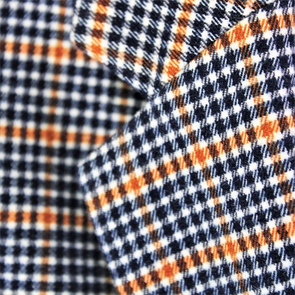 Merona | Blue, White, & Orange Plad Pattern Blazer - Picture 3 of 7